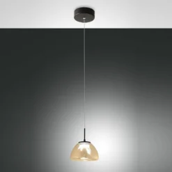 Fabas Luce 3764-41-365 LED Pendelleuchte Lucille 1-flammig cognac transparent
