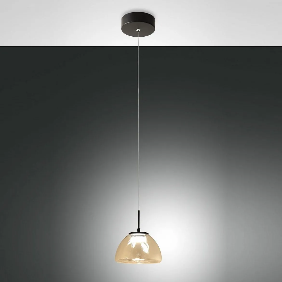 Fabas Luce 3764-41-365 LED Pendelleuchte Lucille 1-flammig cognac transparent