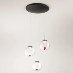 Fabas Luce 3770-47-373 LED Pendelleuchte Ariel mit Figuren transparent 3 Step Dim