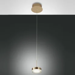 Fabas Luce 3239-40-119 LED Pendelleuchte Dunk 1-flammig messing satiniert