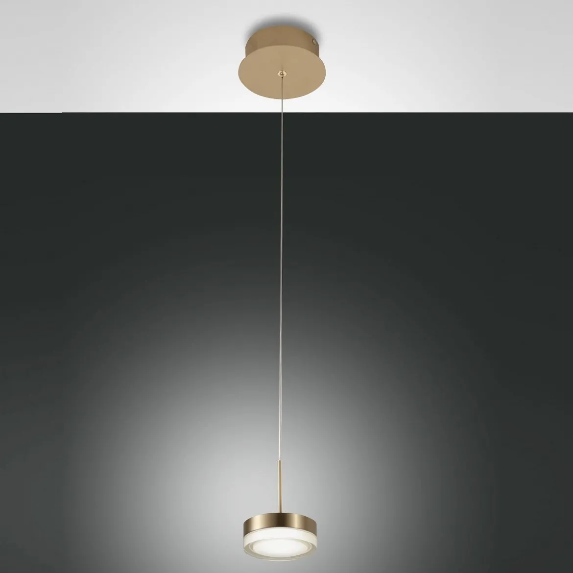 Fabas Luce 3239-40-119 LED Pendelleuchte Dunk 1-flammig messing satiniert