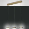 Fabas Luce 3239-47-119 LED Pendelleuchte Dunk 3-flammig messing satiniert
