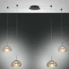 Fabas Luce 3755-49-365 LED Pendelleuchte Brena 4-flammig cognac 3 Step Dim