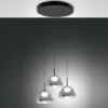 Fabas Luce 3764-47-126 LED Pendelleuchte Lucille 3-flammig grau transparent