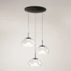 Fabas Luce 3755-47-241 LED Pendelleuchte Brena 3-flammig transparent
