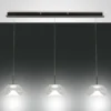 Fabas Luce 3755-48-241 LED Pendelleuchte Brena 3-flammig in Linie transparent 3 Step Dim