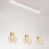 Fabas Luce 3767-48-365 LED Pendelleuchte Kino 3-flammig in Linie cognac