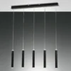 Fabas Luce 3685-48-101 LED Pendelleuchte Prado 5-flammig schwarz