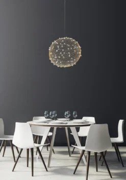 Fabas Luce 3693-45-225 LED Pendelleuchte Sumter rund 50cm goldfarben