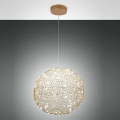 Fabas Luce 3693-45-225 LED Pendelleuchte Sumter rund 50cm goldfarben