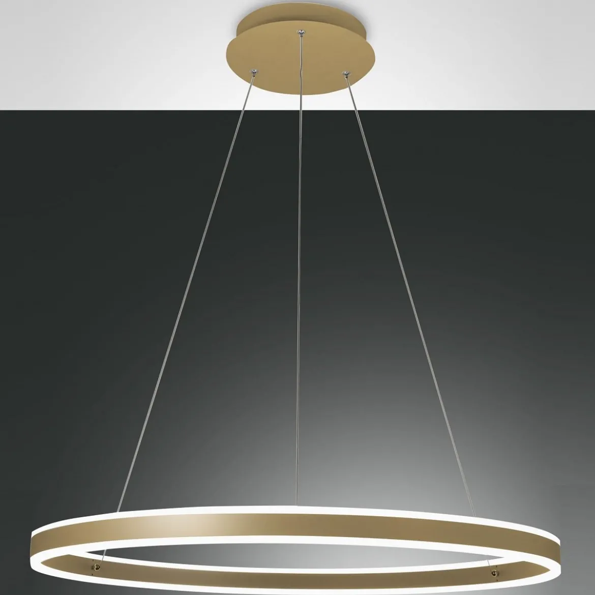 Fabas Luce 3743-46-225 LED Pendelleuchte Palau goldfarben 80cm
