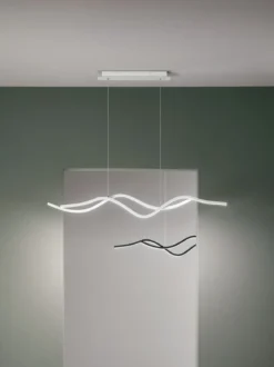Fabas Luce 3666-45-101 LED Pendelleuchte Sinuo schwarz 3-Step dimmbar