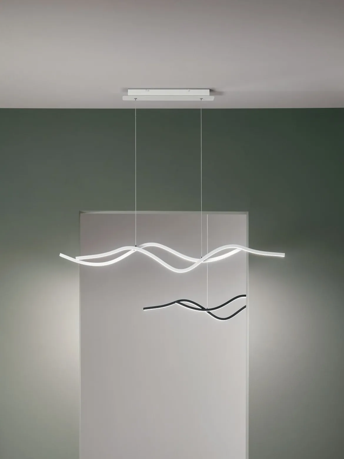 Fabas Luce 3666-45-101 LED Pendelleuchte Sinuo schwarz 3-Step dimmbar