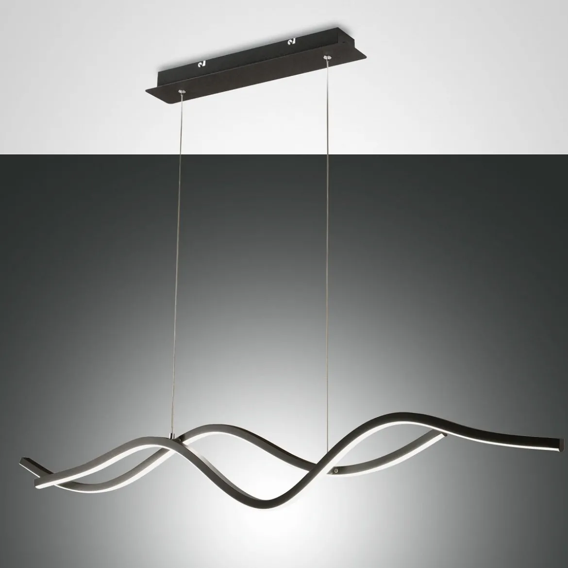 Fabas Luce 3666-45-101 LED Pendelleuchte Sinuo schwarz 3-Step dimmbar