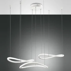 Fabas Luce 3711-47-102 LED Pendelleuchte Tirreno 3-flammig weiss 3000K dimmbar