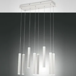 Fabas Luce 3685-46-102 LED Pendelleuchte Prado 8-flammig weiß