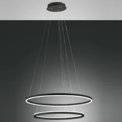Fabas Luce 3508-48-101 LED Pendelleuchte Giotto 2-flammig 80cm schwarz