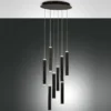 Fabas Luce 3685-47-101 LED Pendelleuchte Prado 8-flammig rund schwarz