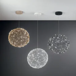 Fabas Luce 3693-45-101 LED Pendelleuchte Sumter rund 50cm schwarz