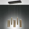 Fabas Luce 3685-46-209 LED Pendelleuchte Prado 8-flammig schwarz messing