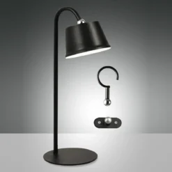 Fabas Luce 3742-71-101 LED Spot Akkuleuchten-Set Armanda schwarz dimmbar magnetisch