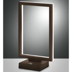Fabas Luce 3394-30-361 LED Tischleuchte Bard Rostbraun 3000K mit Tastdimmer