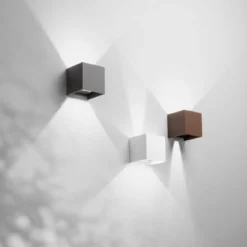 Fabas Luce 6541-21-284 LED Wandleuchte Cuba 10x10xcm corten 3000K IP54