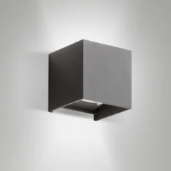Fabas Luce 6541-21-294 LED Wandleuchte Cuba 10x10cm dunkelgrau 3000K IP54