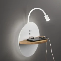 Fabas Luce 3717-20-102 LED Wandleuchte Dual weiss eiche dimmbar 3000K
