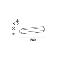 FABAS LUCE 3558-22-101 LED Wandleuchte Regolo 60cm schwarz 3000K