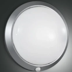 FABAS LUCE No. 2796-61-137 Deckenleuchte ARMILLA silber IP 44 mit Bewegungsmelder