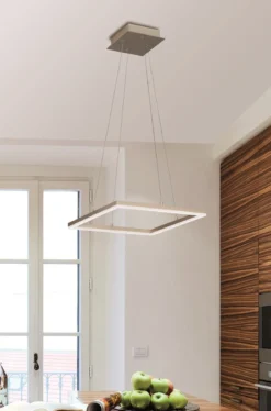 FABAS LUCE No. 3394-40-225 LED Pendeleuchte Bard gold edelmatt 42x42 dimmbar
