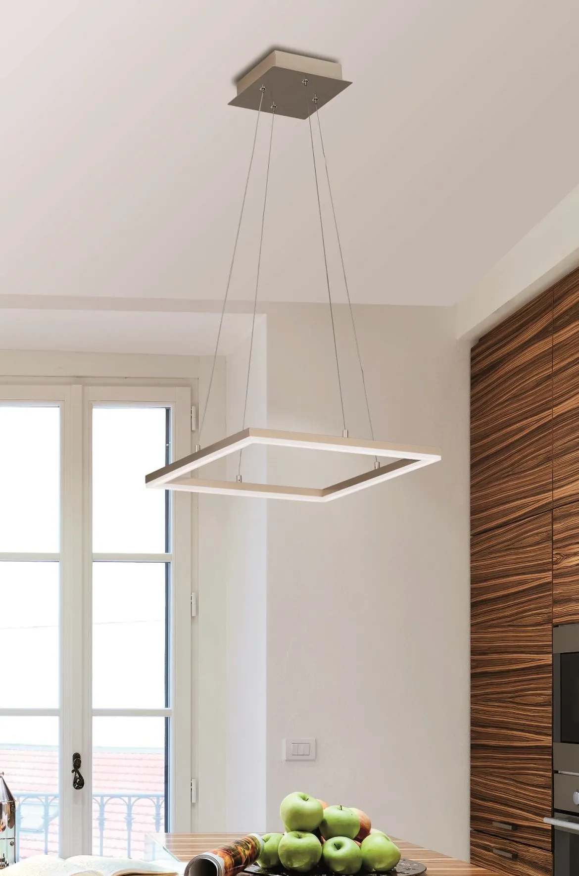 FABAS LUCE No. 3394-40-225 LED Pendeleuchte Bard gold edelmatt 42x42 dimmbar