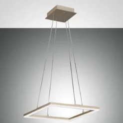 FABAS LUCE No. 3394-40-225 LED Pendeleuchte Bard gold edelmatt 42x42 dimmbar