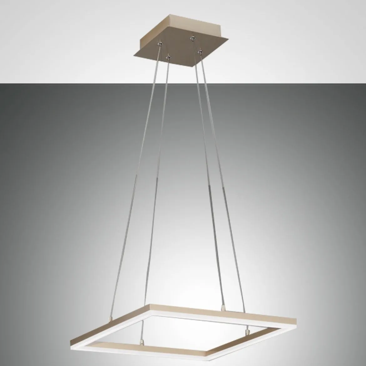 FABAS LUCE No. 3394-40-225 LED Pendeleuchte Bard gold edelmatt 42x42 dimmbar