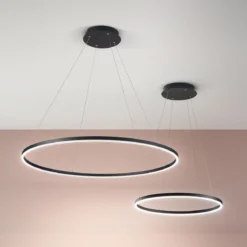 FABAS LUCE No. 3508-40-101 LED Pendelleuchte Giotto schwarz 60 cm dimmbar