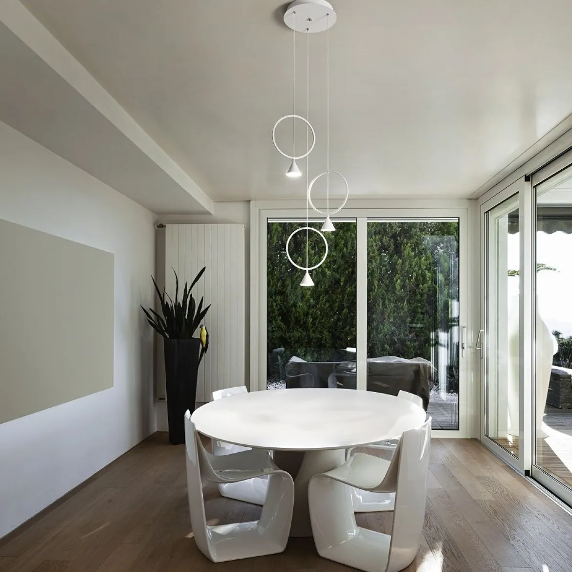 FABAS LUCE No. 3388-47-102 LED Pendelleuchte Sirio weiß 3-flammig dimmbar