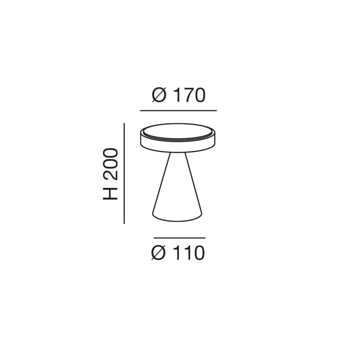 FABAS LUCE No. 3386-34-102 LED Tischleuchte Neutra weiss mit Touchdimmer 20 cm