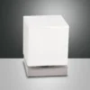 FABAS LUCE No. 3407-30-178 LED Tischleuchte Brenta weiß nickel 14 cm Touchdimmer