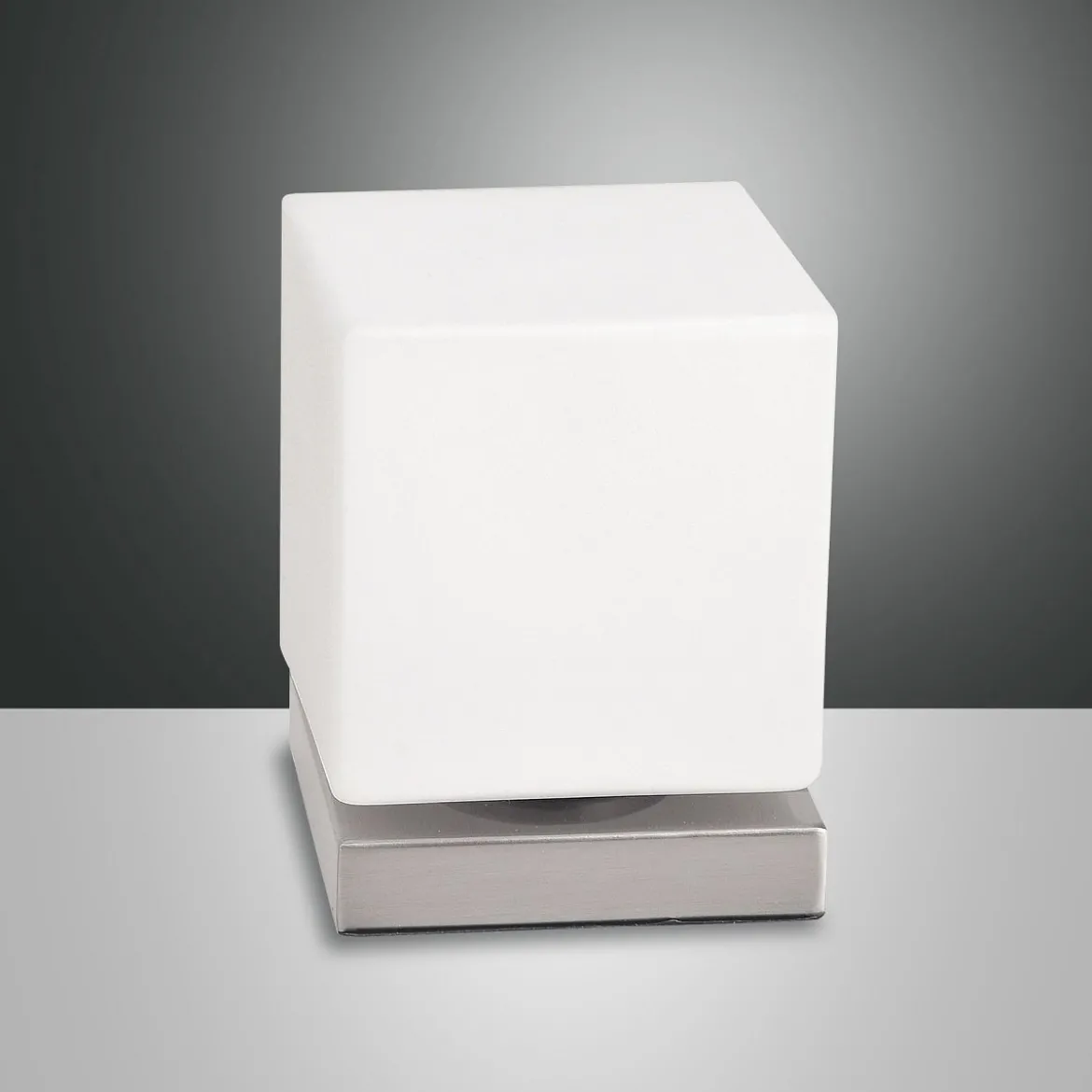 FABAS LUCE No. 3407-30-178 LED Tischleuchte Brenta weiß nickel 14 cm Touchdimmer