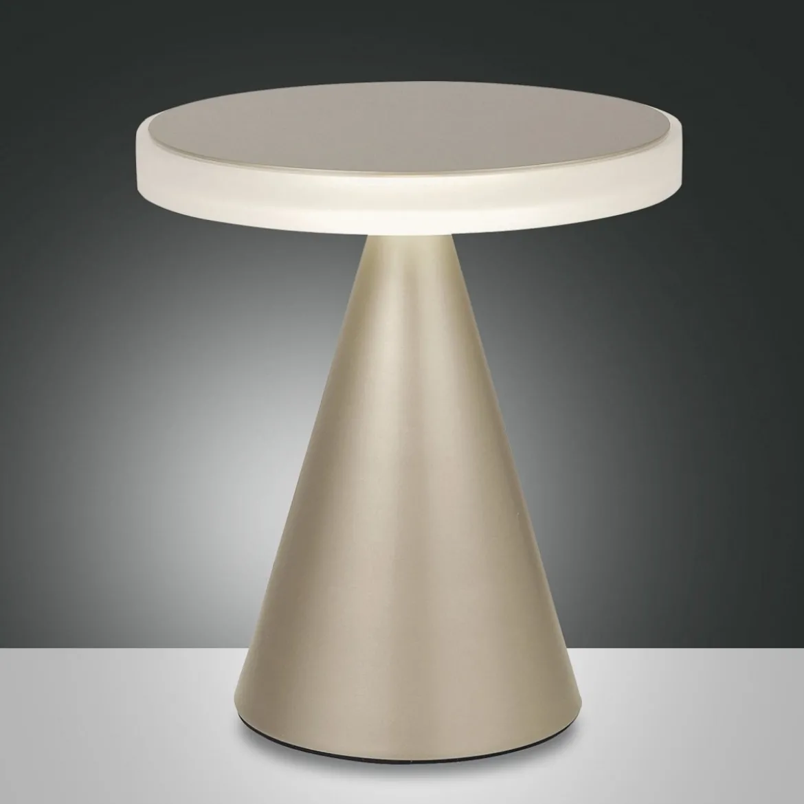 FABAS LUCE No. 3386-35-225 LED Tischleuchte Neutra gold matt mit Touchdimmer 27 cm