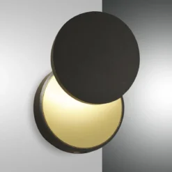 FABAS LUCE No. 3452-21-101 LED Wandleuchte Ara schwarz gold mit Tastdimmer