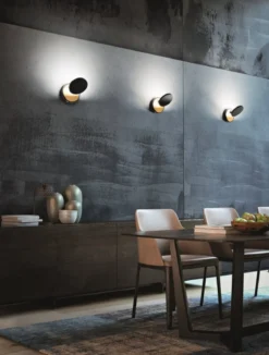 FABAS LUCE No. 3452-21-101 LED Wandleuchte Ara schwarz gold mit Tastdimmer