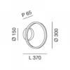 FABAS LUCE No. 3508-21-102 LED Wandleuchte Giotto weiß 30 cm dimmbar