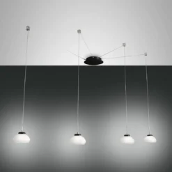 FABAS LUCE No. 3547-49-102 Pendelleuchte Arabella 4-flammig Weiß mit Umlenker