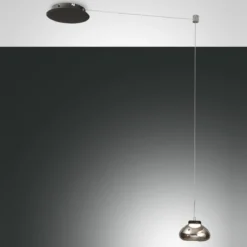 FABAS LUCE No. 3547-41-126 Pendelleuchte Arabella Grau Transparent 14 cm Umlenker