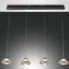 FABAS LUCE No. 3547-48-125 Pendelleuchte Arabella 4-flammig Amber