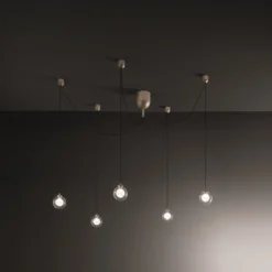 FABAS LUCE No. 3472-48-225 Pendelleuchte Blog LED 5-flammig gold schwarz dimmbar