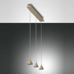 FABAS LUCE No. 3443-47-225 Pendelleuchte Delta LED 3-flammig gold edelmatt dimmbar