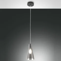 FABAS LUCE No. 3596-40-126 Pendelleuchte Dafne Grau transparent E27
